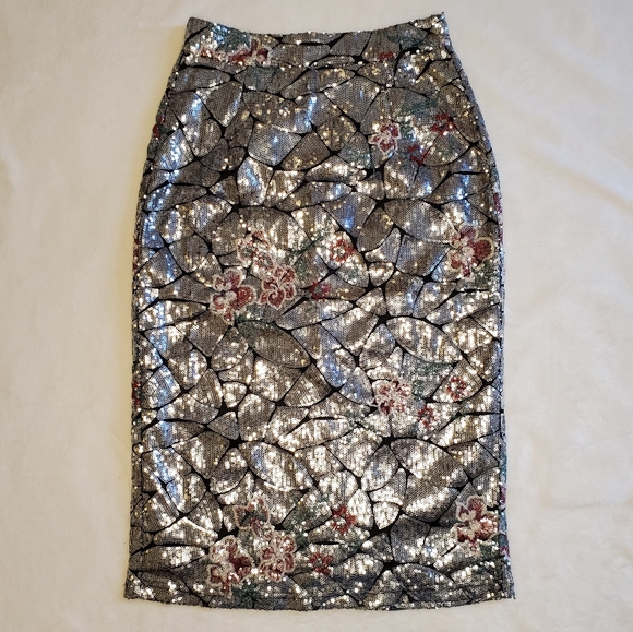 BEULAH STYLE Sequin Pencil Skirt - Picture 4 of 10